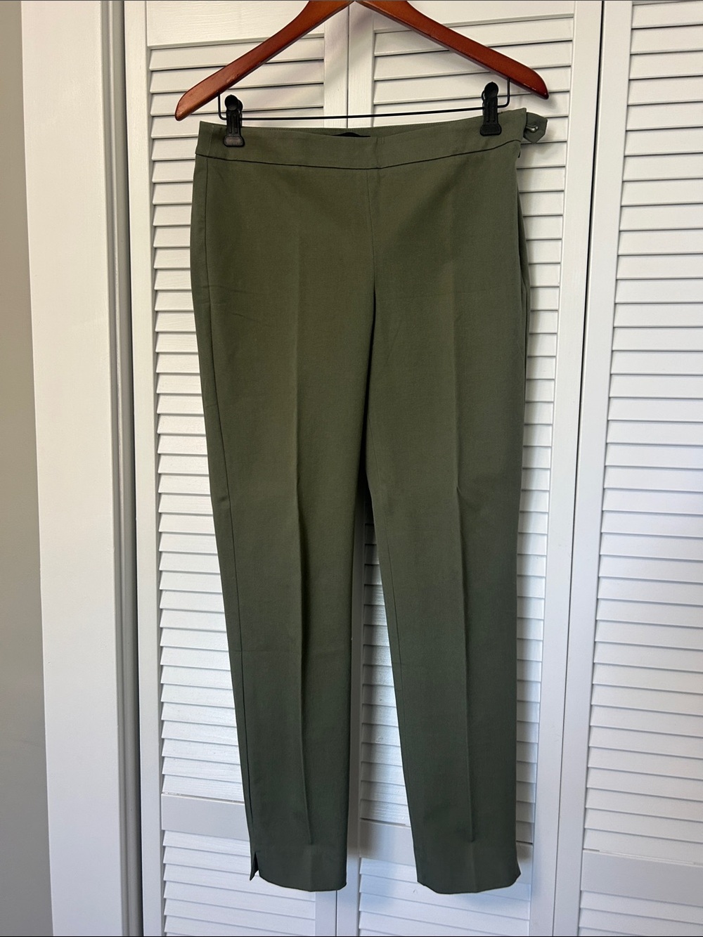 Talbots Olive Straight-Leg Dress Pants